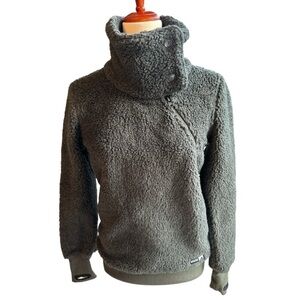 Holden Sherpa Fleece Pullover Quarter Zip Grey Small
